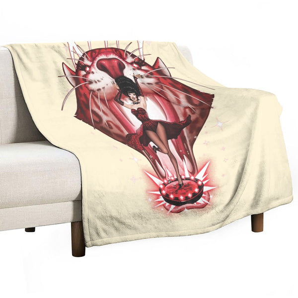 Alaska - Kitty Galloway Single - Side Flannel Blanket - dragqueenmerch