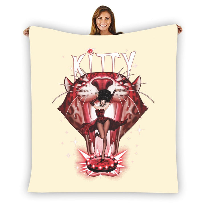 Alaska - Kitty Galloway Single - Side Flannel Blanket - dragqueenmerch