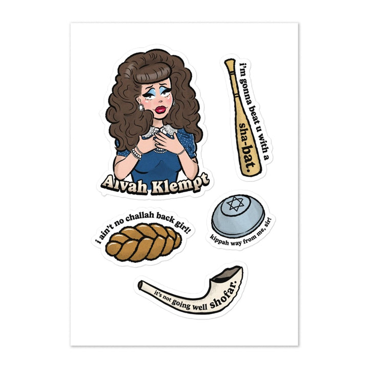 Alvah Klempt - Punny Sticker Sheet - dragqueenmerch