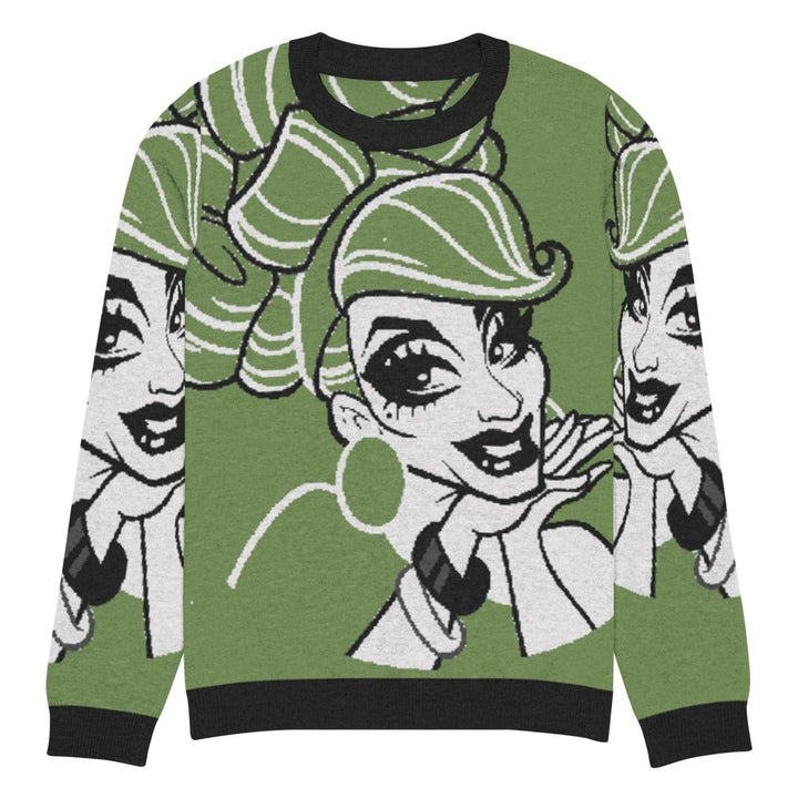 Bianca Del Rio - Unsanitized Crew Knit Sweater - Green - dragqueenmerch