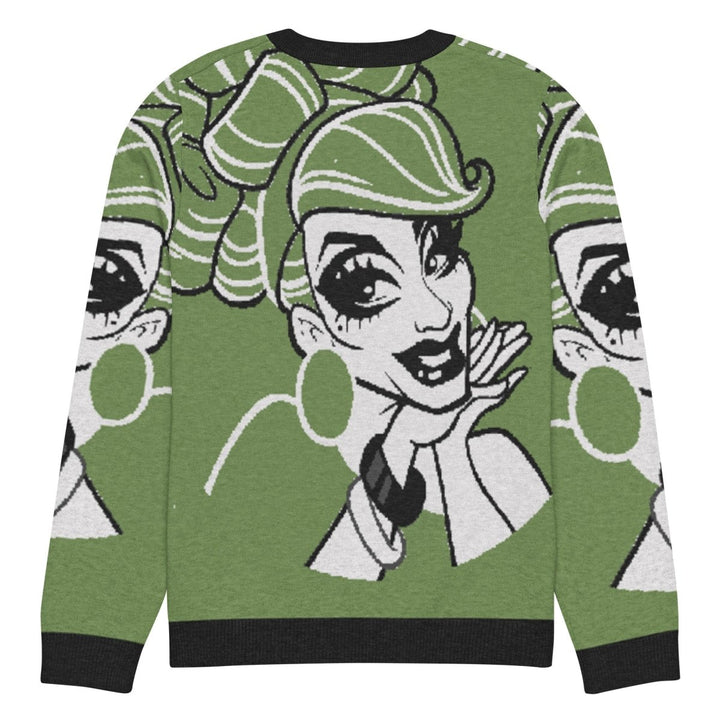 Bianca Del Rio - Unsanitized Crew Knit Sweater - Green - dragqueenmerch