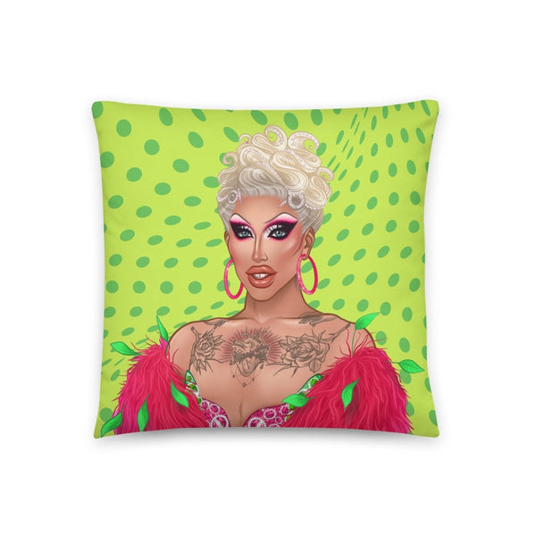 BOA - Slaycation Slick Logo Throw Pillow - dragqueenmerch