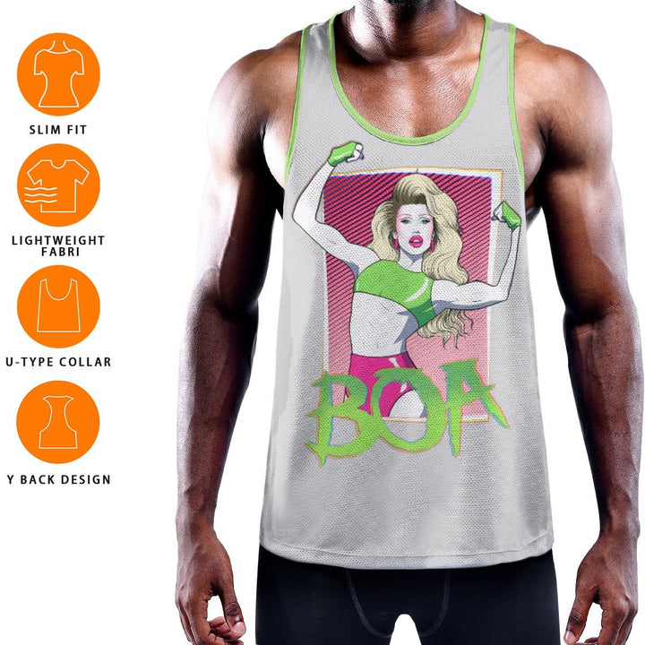 BOA - Werkout Y - Back Muscle Tank Top - dragqueenmerch