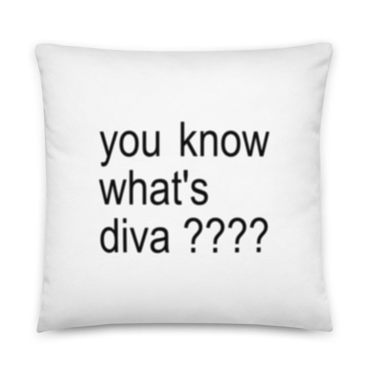 Janelle No. 5 - You Know What's Diva Throw Pillow - dragqueenmerch