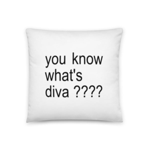 Janelle No. 5 - You Know What's Diva Throw Pillow - dragqueenmerch