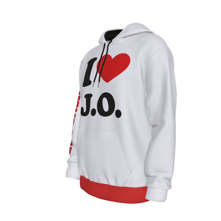 Joe Organa - I HEART J.O. White Pullover Hoodie - dragqueenmerch