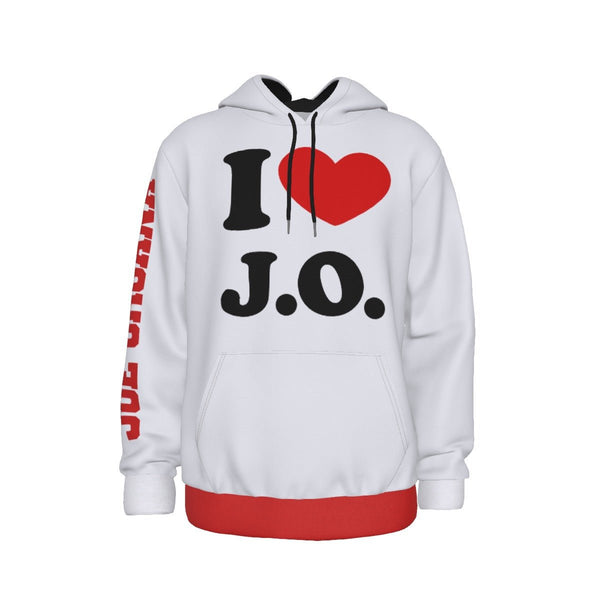 Joe Organa - I HEART J.O. White Pullover Hoodie - dragqueenmerch