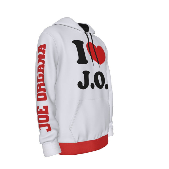 Joe Organa - I HEART J.O. White Pullover Hoodie - dragqueenmerch