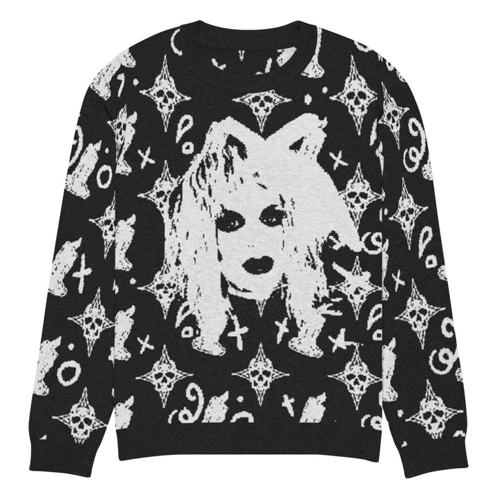 Katya - Metal Skull Crew Knit Sweater - dragqueenmerch