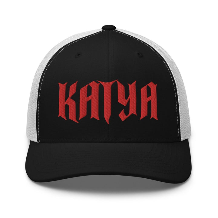 Katya Red Logo Embroidered Trucker Hat - dragqueenmerch