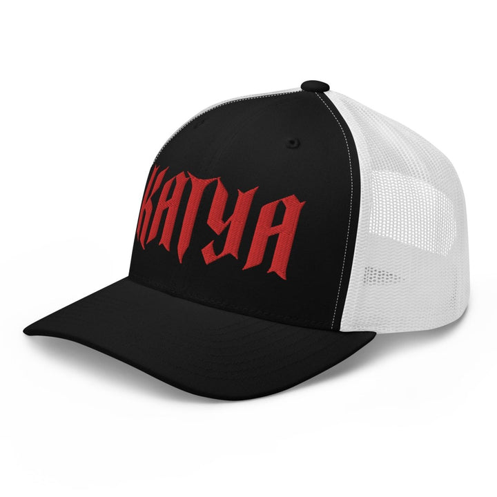 Katya Red Logo Embroidered Trucker Hat - dragqueenmerch