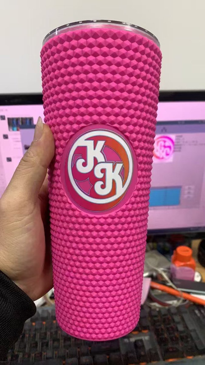 Kori King - Logo Studded 24oz Tumbler - Pink (PRE - SALE) - dragqueenmerch