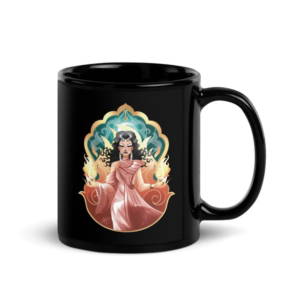 La Kahena - Illustration Black Glossy Mug - dragqueenmerch