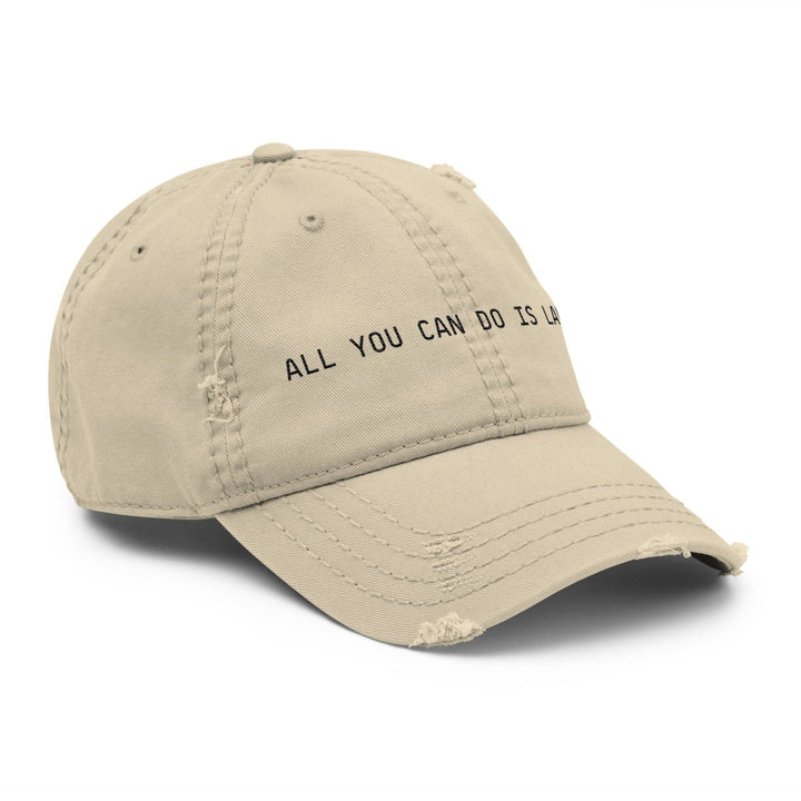 Lana Ja'Rae - ALL YOU CAN DO IS LAUGH Distressed Dad Hat - Khaki - dragqueenmerch