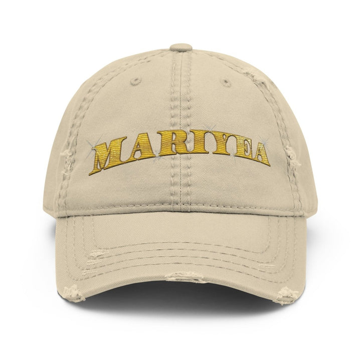 Mariyea - Golden Goddess Logo Distressed Cap - dragqueenmerch