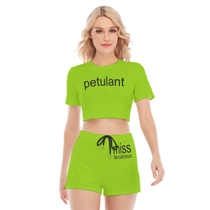 Miss Fiercalicious - Petulant Crop Top and Shorts Set - dragqueenmerch