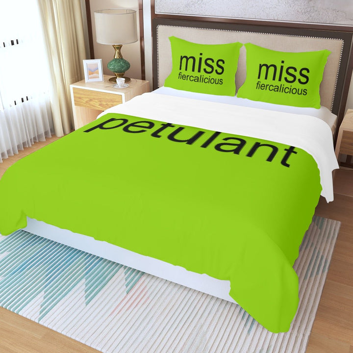 Miss Fiercalicious - Petulant Three Piece Duvet Bedding Set - dragqueenmerch