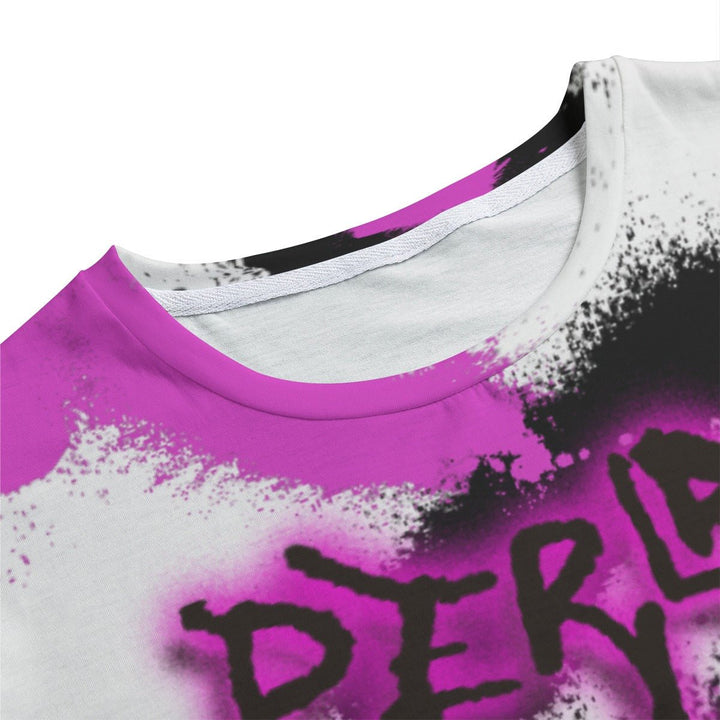 Perla - Graffiti Logo All - Over Print O - Neck T-Shirt - dragqueenmerch