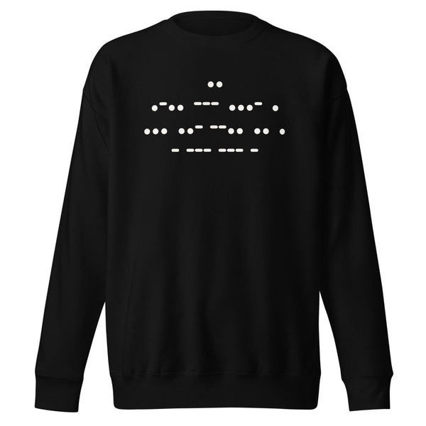 Suzie Toot - I LOVE SUZIE TOOT Morse Code Dark Mode Unisex Sweatshirt - dragqueenmerch