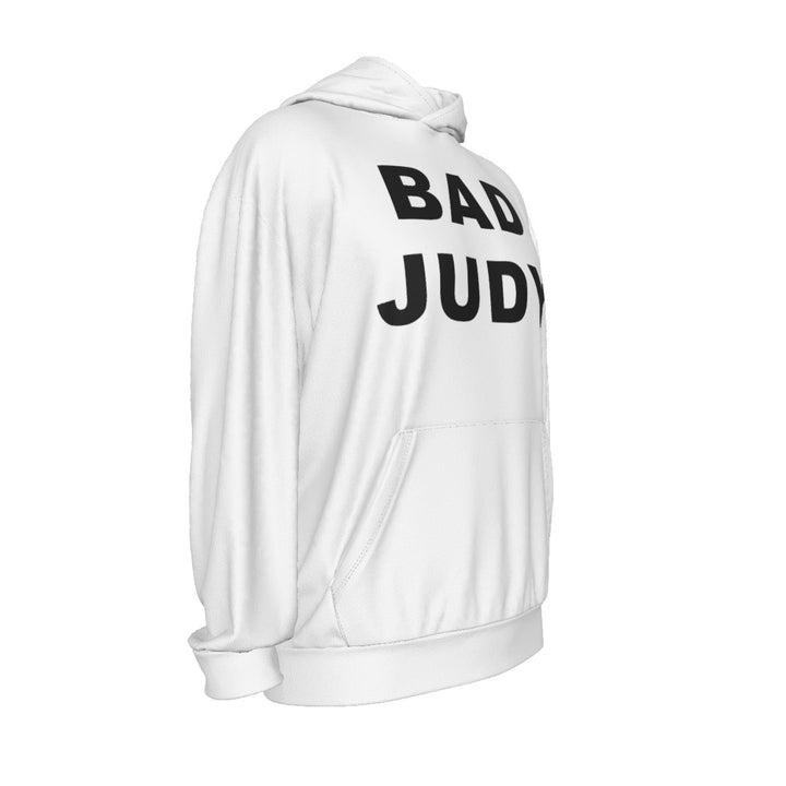 The Bad Judies - Bad Judy White Drop Shoulder Patch Pocket Hoodie - dragqueenmerch