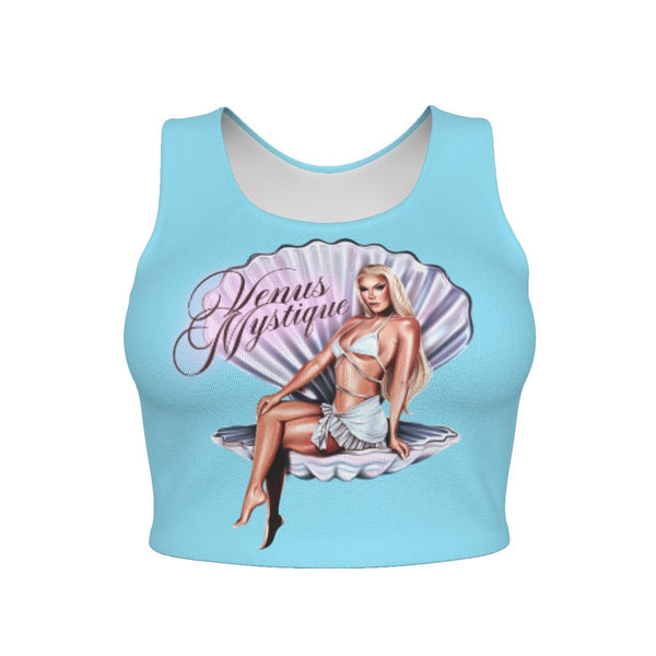 Venus Mystique - Pearl Goddess Sport Crop Tank Top - dragqueenmerch