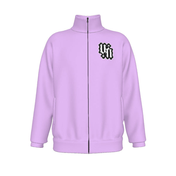 Vicky Vee - Front and Back Logo Lavender Stand Collar Jacket - dragqueenmerch