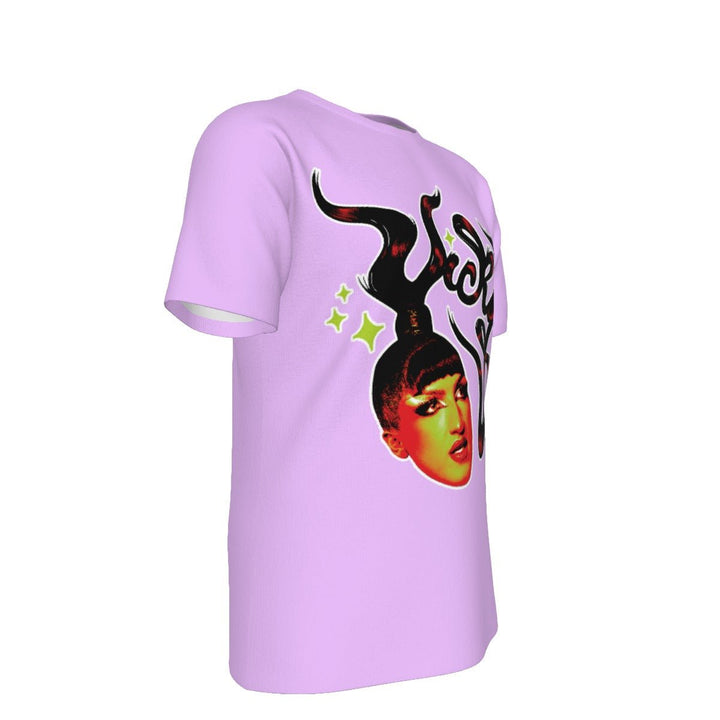 Vicky Vee - Outlined Portrait Lavender T-Shirt - dragqueenmerch