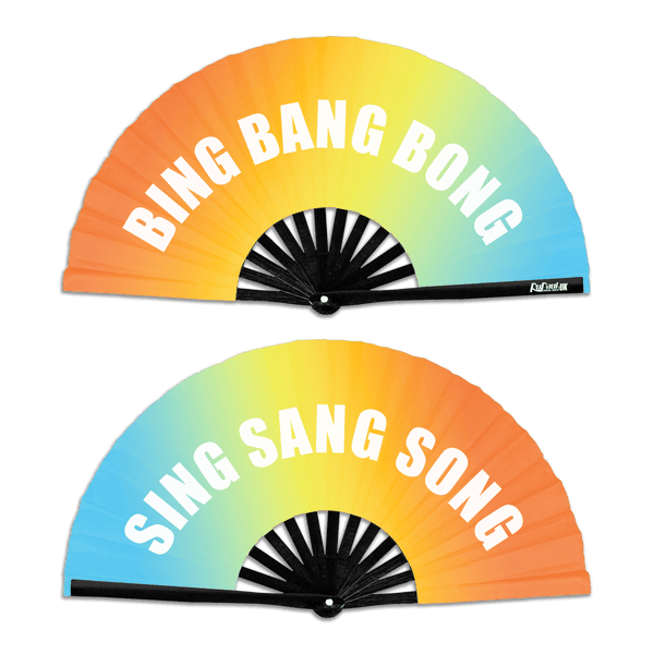 World Of Wonder - Bing Bang Bong Sing Sang Song Double Sided Hand Fan - dragqueenmerch