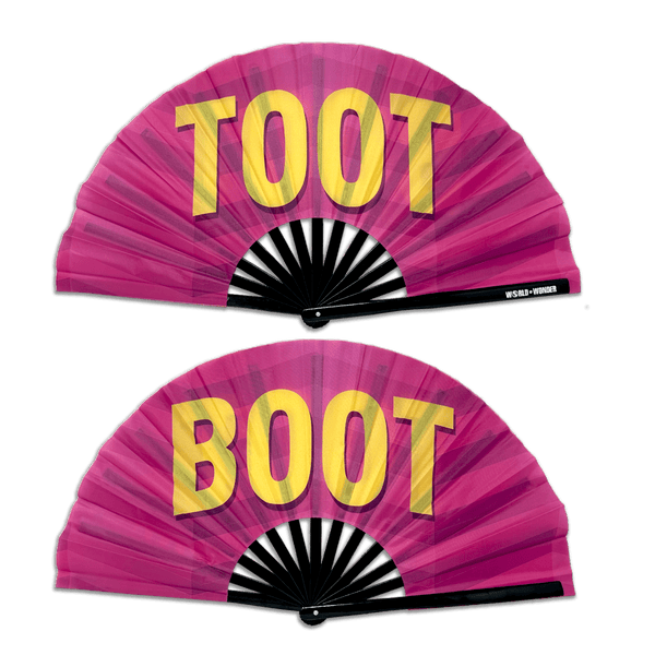 World Of Wonder - TOOT BOOT Double Sided Hand Fan - dragqueenmerch