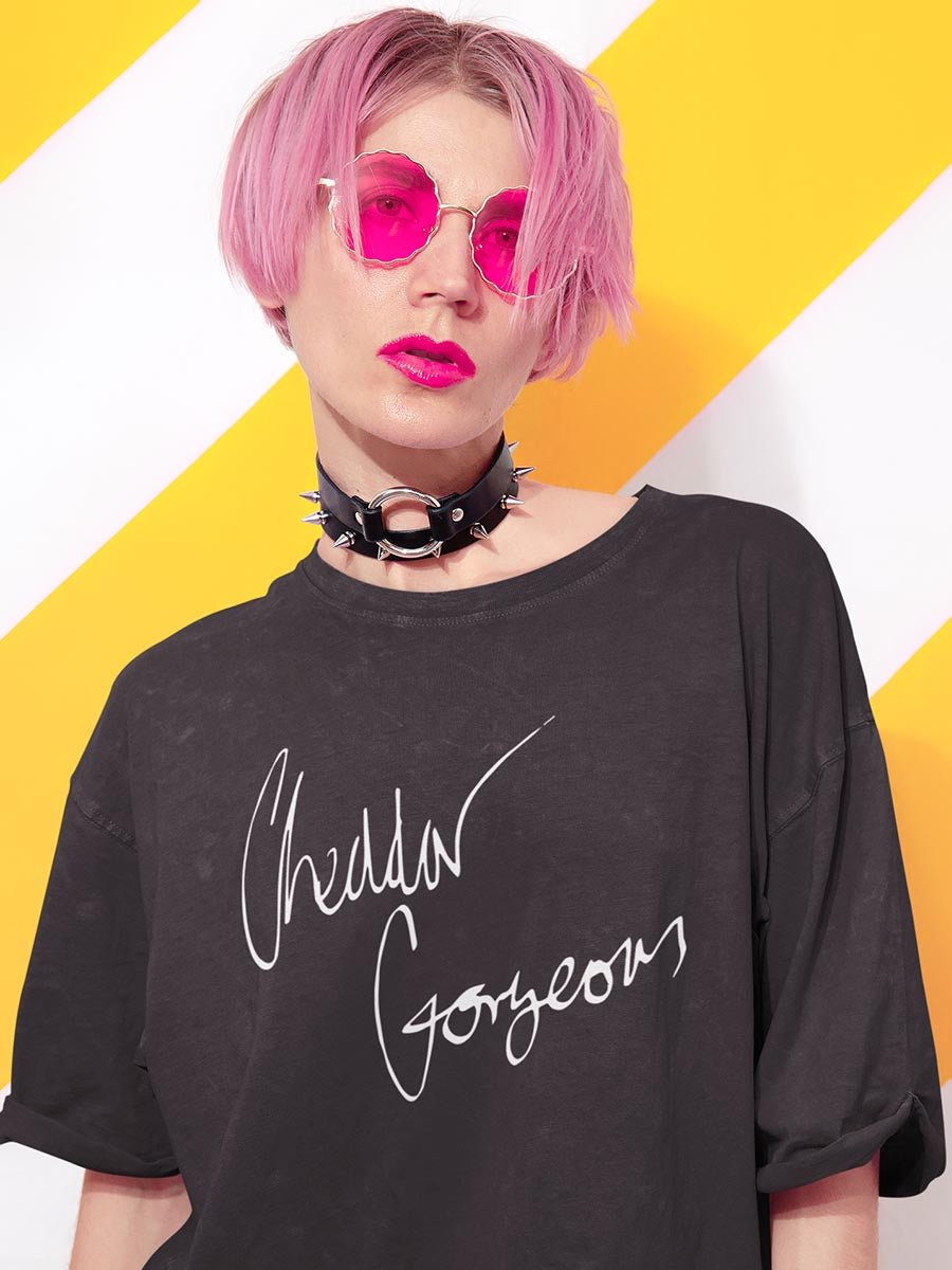 Cheddar Gorgeous - Signature T-Shirt (Black) – dragqueenmerch