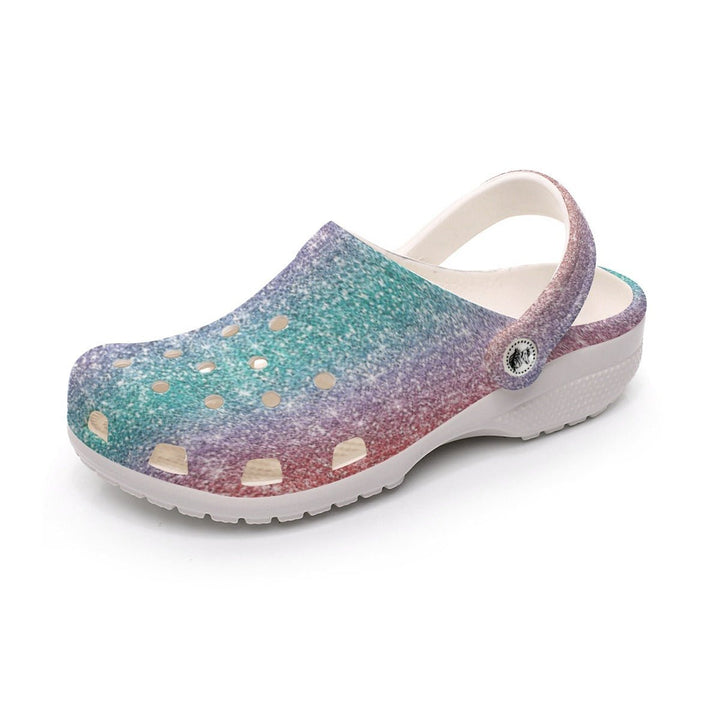 DQM - Rainbow Glitter Unisex Clog Sandals - dragqueenmerch