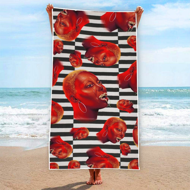 Fantasia Royale Gaga - Drool Meme Beach Towel - dragqueenmerch