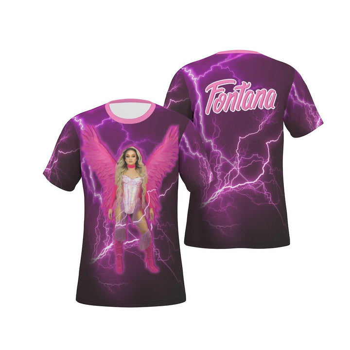 Fontana - Winged Lightning All-Over Print T-Shirt - dragqueenmerch