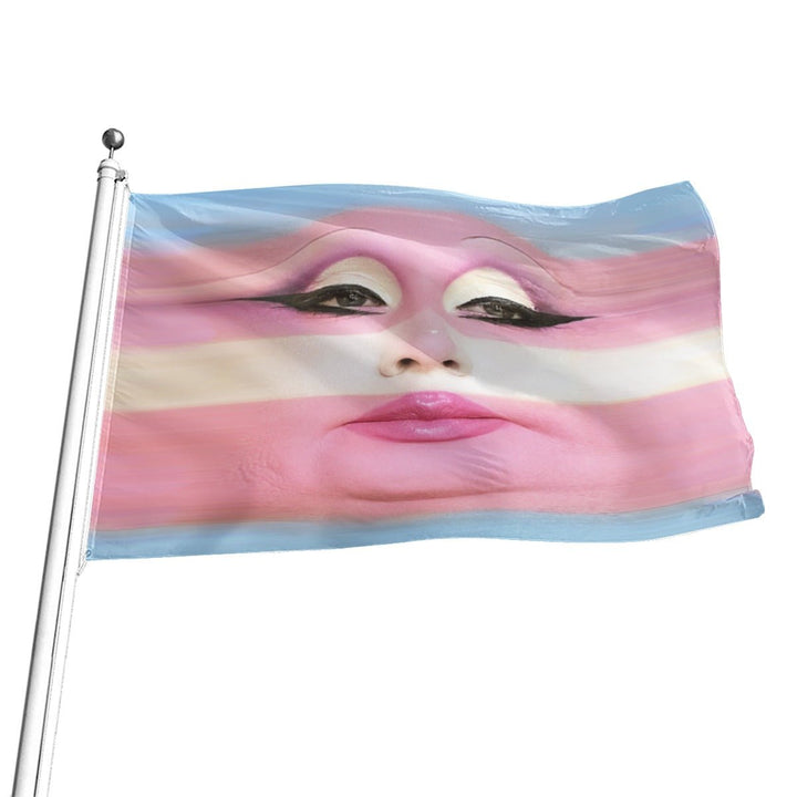 Juno Birch - Trans Pride Mood All-Over Print Flag - dragqueenmerch