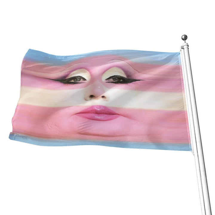 Juno Birch - Trans Pride Mood All-Over Print Flag - dragqueenmerch