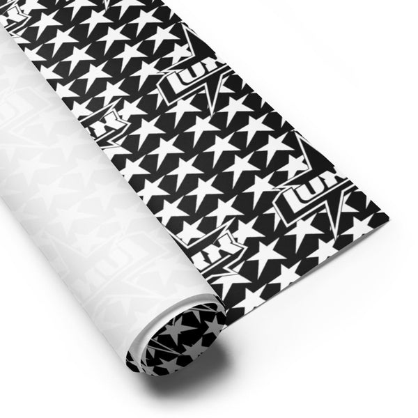 60 Sheets White with Black Star Tissue Paper,White and Black