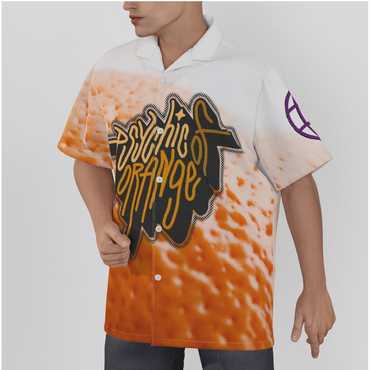 Psychic of Orange - Citrus Logo All-Print Button Down Shirt - dragqueenmerch