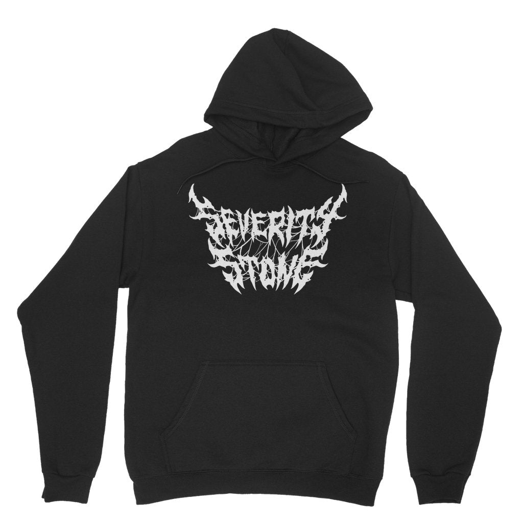 SEVERITY STONE - LOGO (WHITE) - HOODIE – dragqueenmerch