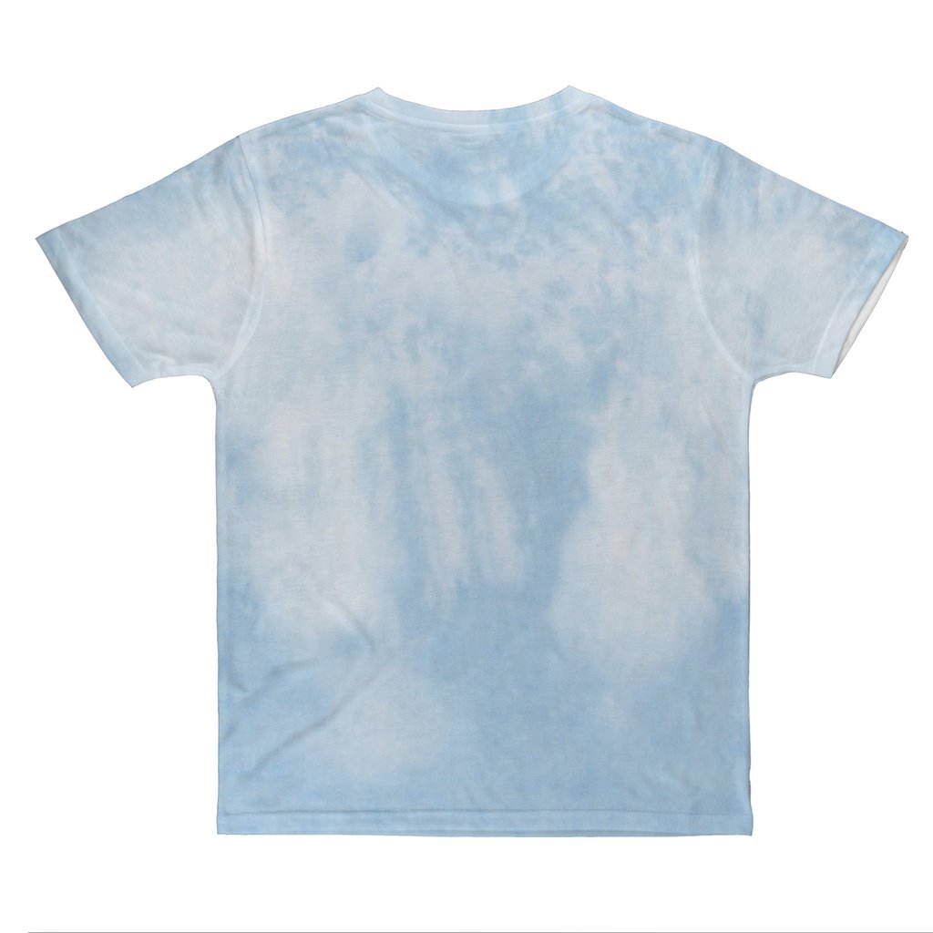 Blue Sky and cloud hand painted tshirt - Quillattire