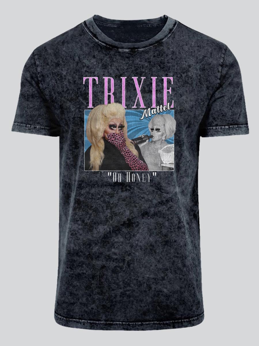 TRIXIE MATTEL - RETRO ACID WASH T-SHIRT - dragqueenmerch